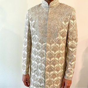 DIWAN SAHEB Sherwani (Handcrafted in India) with matching Kurta & Pyjama